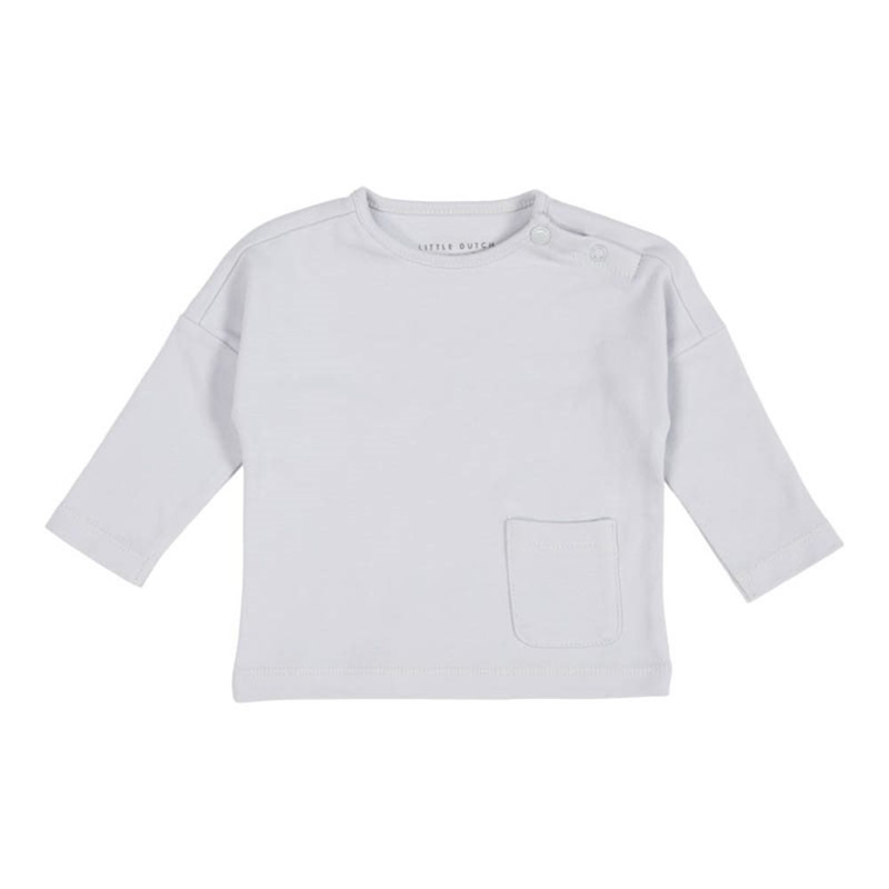 Picture of Little Dutch® T-shirt long sleeves with pocket Soft Blue (74)