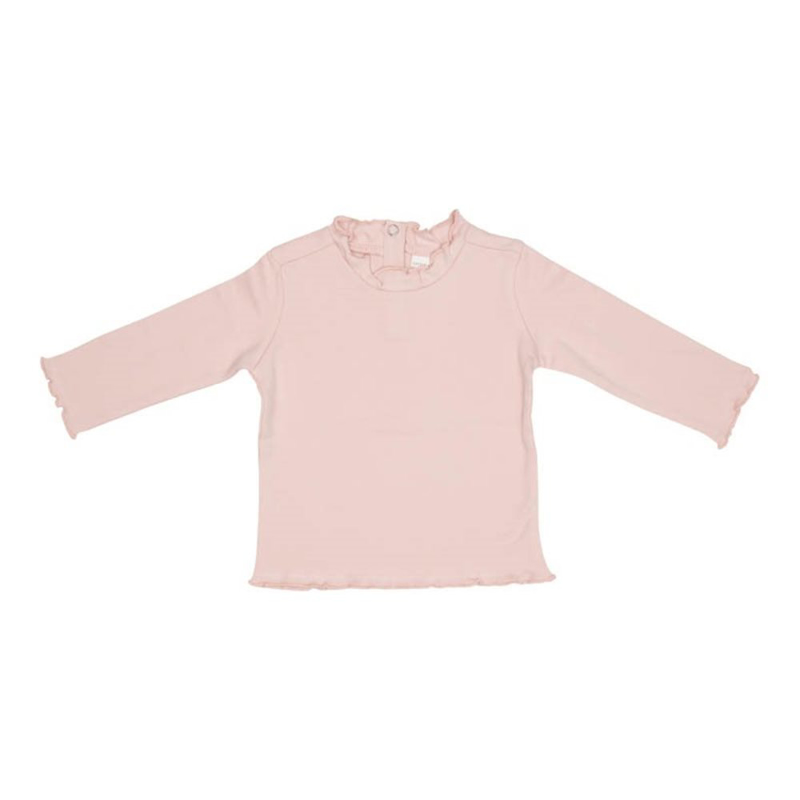 Picture of Little Dutch® T-shirt long sleeves with ruffles Soft Pink (80)