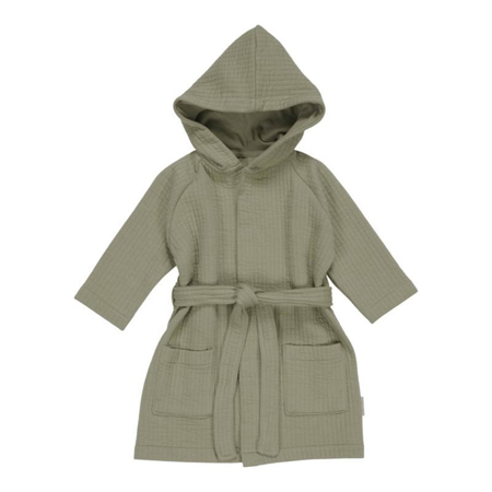 Picture of Little Dutch® Baby bathrobe Pure Olive - 86/92