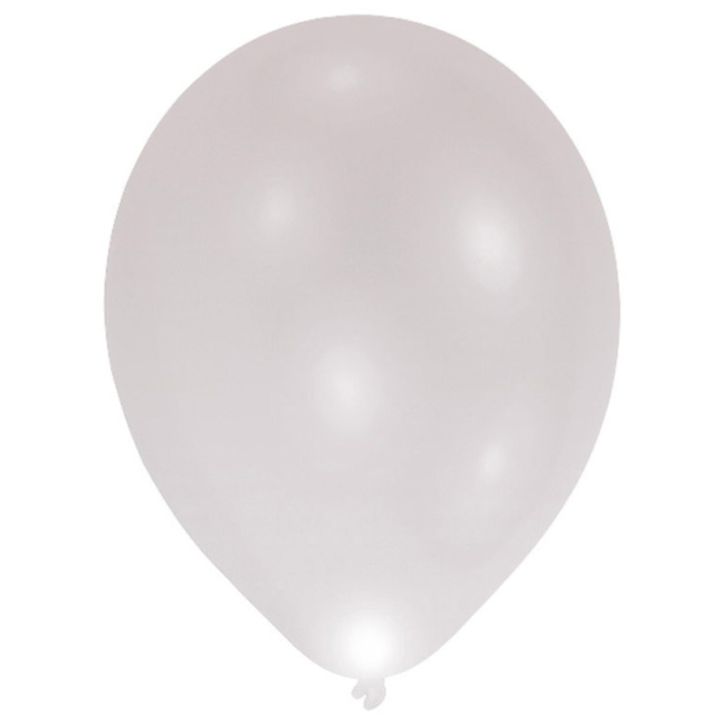 Picture of Amscan® 5 Latex Balloons LED Silver 27.5 cm