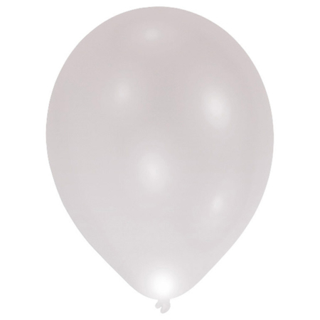 Amscan® 5 Latex Balloons LED Silver 27.5 cm