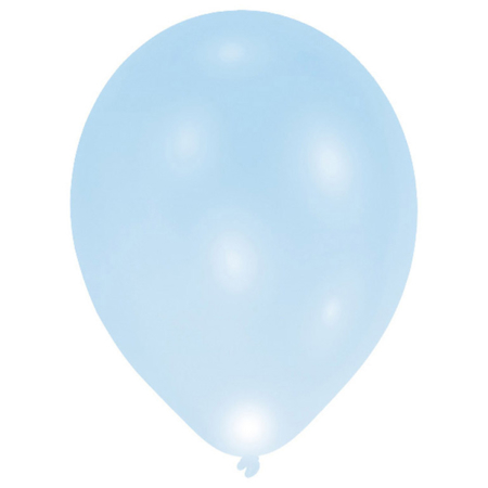 Amscan® 5 Latex Balloons LED Blue 27.5 cm