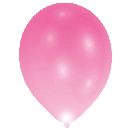 Amscan® 5 Latex Balloons LED Pink 27.5 cm