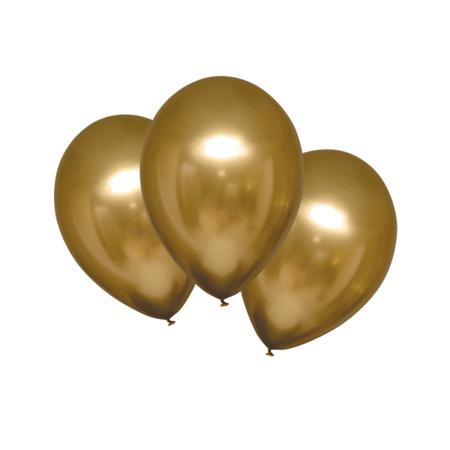 Amscan® 6 Latex Balloons Satin Luxe 27.5 cm Gold Sateen