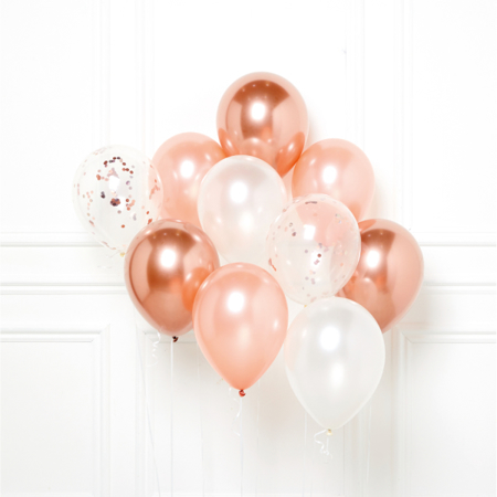 Amscan® 10 Latex Balloons DIY Bouquet 27.5 cm Rose Gold