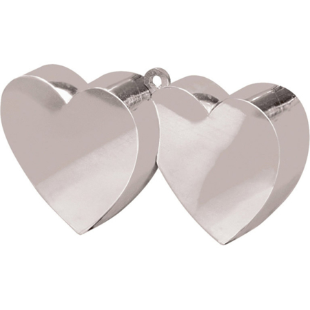 Amscan® Balloon Weight Double Heart 170g Silver 