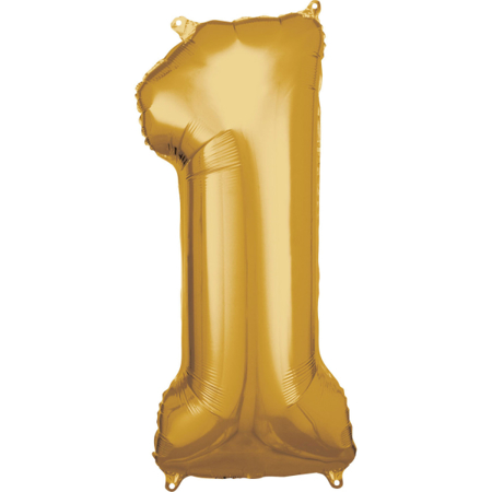Picture of Amscan® Foil Balloon Large Numbe 1 (86 cm) Gold