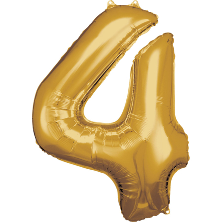 Picture of Amscan® Foil Balloon Large Numbe 4 (86 cm) Gold