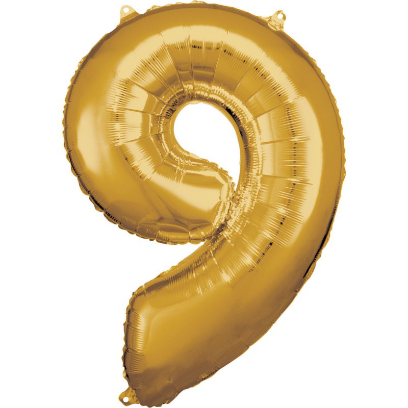 Picture of Amscan® Foil Balloon Large Numbe 9 (86 cm) Gold
