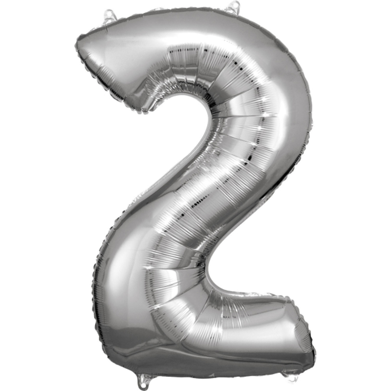 Picture of Amscan® Foil Balloon Large Numbe 2 (86 cm) Silver