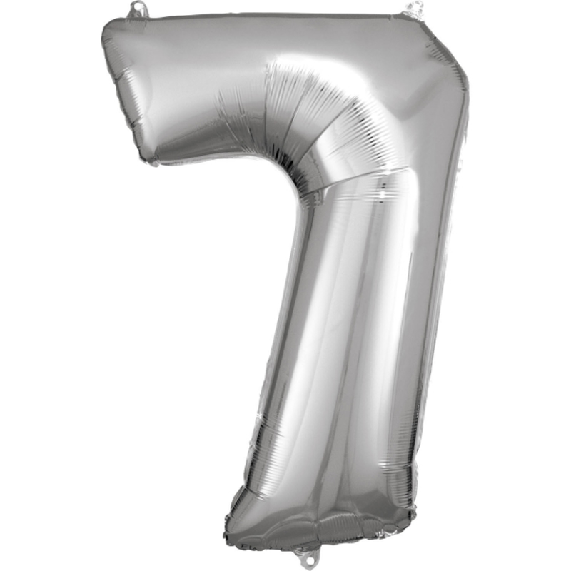 Picture of Amscan® Foil Balloon Large Numbe 7 (86 cm) Silver