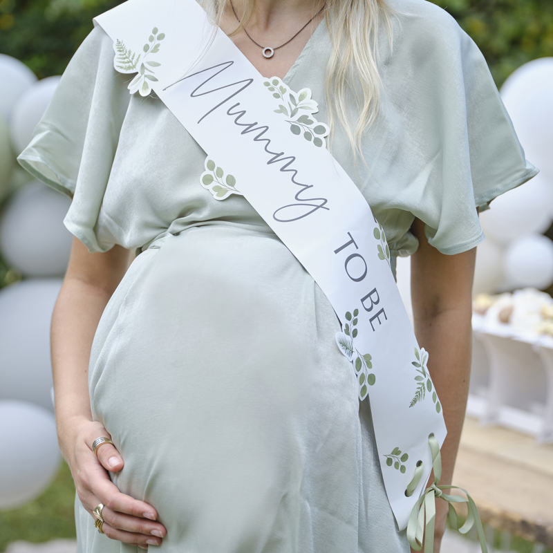 Picture of Ginger Ray® Mummy to Be Botanical Baby Shower Sash