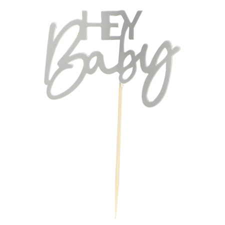 Picture of Ginger Ray® Hey Baby Sage Baby Shower Cupcake Toppers
