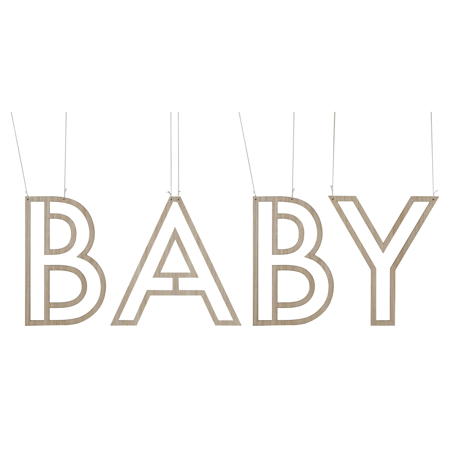 Ginger Ray® Wooden Baby Hanging Decoration