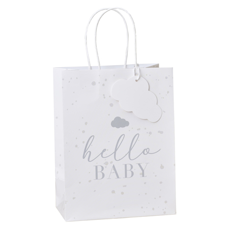 Picture of Ginger Ray® Hello Baby Speckle and Cloud Baby Shower Gift Bags