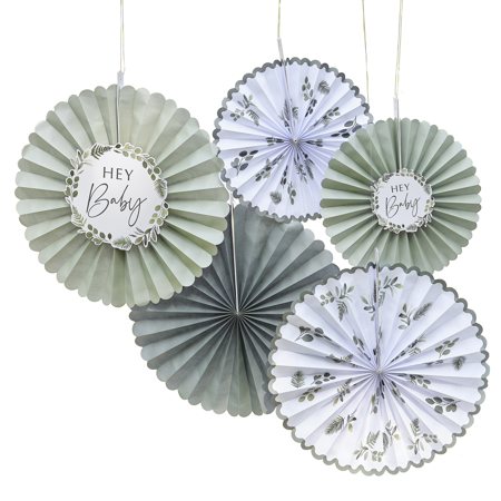 Ginger Ray® Hey Baby Paper Fan Baby Shower Decorations