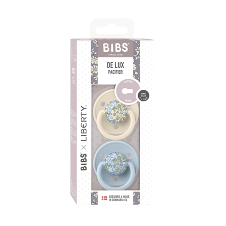 Picture of Bibs® Baby Pacifier De Lux Liberty Silicone - Baby Blue Mix (0-36m)