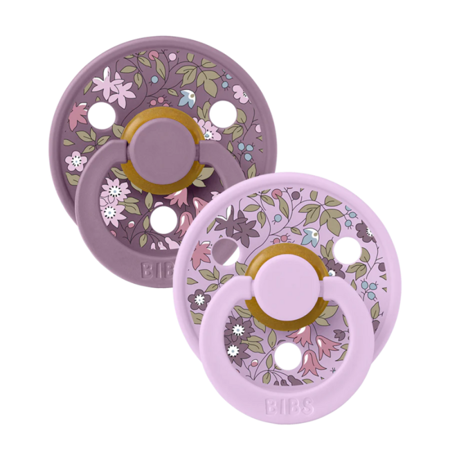 Picture of Bibs® Natural Rubber Baby Pacifier Liberty - Chamomile Lawn Violet Sky Mix 1 (0-6m)
