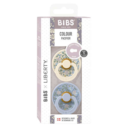 Picture of Bibs® Natural Rubber Baby Pacifier Liberty - Eloise Dusty Blue Mix 2 (6-18m)