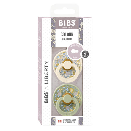 Picture of Bibs® Natural Rubber Baby Pacifier Liberty - Eloise Sage Mix 2 (6-18m)