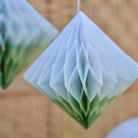 Ginger Ray® Sage green honeycomb paper decoration