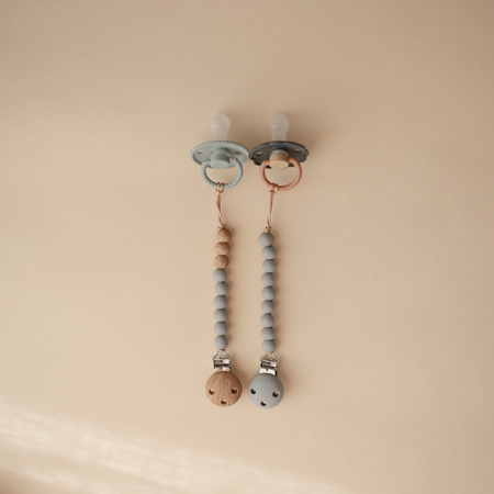 Picture of Mushie® Pacifier Clips Hera Stone