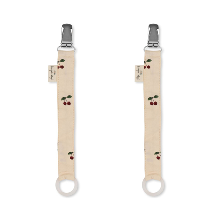Picture of Konges Sløjd® Pacifier strap Cherry 2pcs