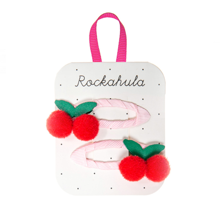Rockahula® Set of 2 Clips - Sweet Cherry Pom Pom
