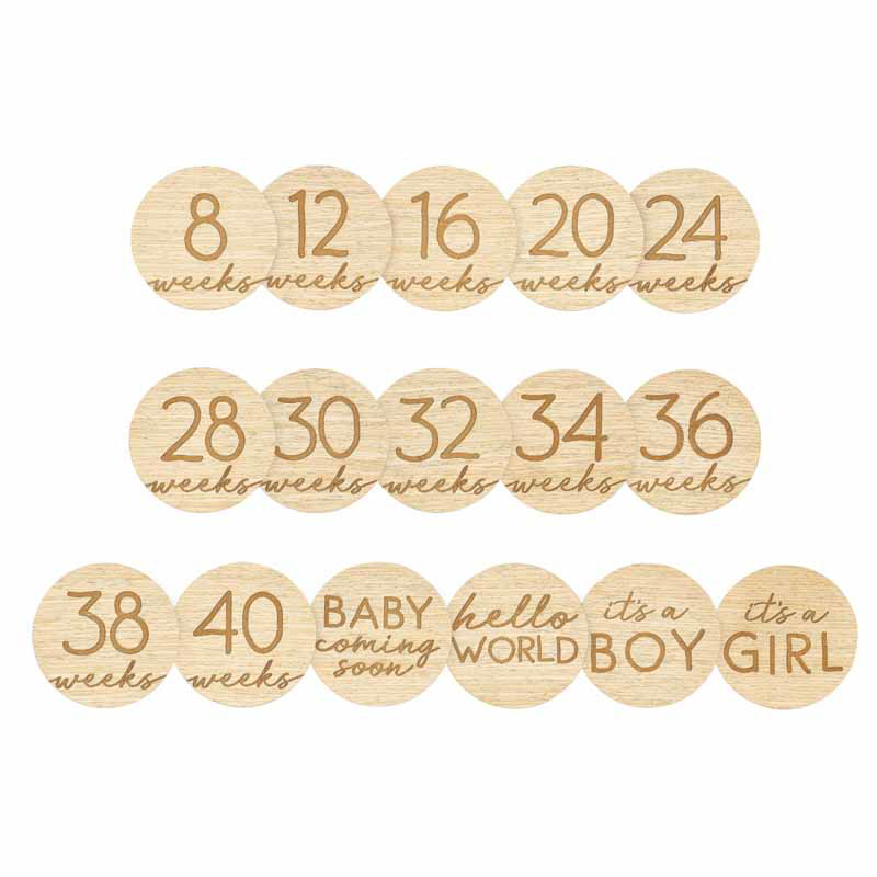 Picture of Pearhead® Weekly pregnancy milestone marker cards 