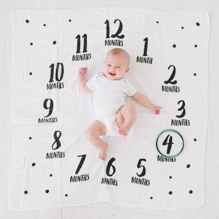 Picture of Pearhead® Watch Me Grow Photo and Props Set Swaddle Blanket 