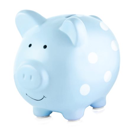 Picture of Pearhead® Polka dot piggy bank Blue