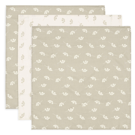 Picture of Jollein® Muslin multi cloth small 70x70cm Twig Olive Green (3pack)