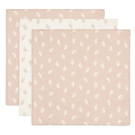 Picture of Jollein® Muslin multi cloth small 70x70cm Twig Wild Rose (3pack)