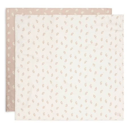 Picture of Jollein® Muslin multi cloth small 115x115 Twig Wild Rose (2pack)
