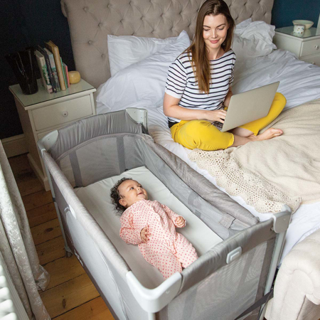 Picture of Joie® Bedside crib & travel cot Kubbie™ Sleep Foggy Grey