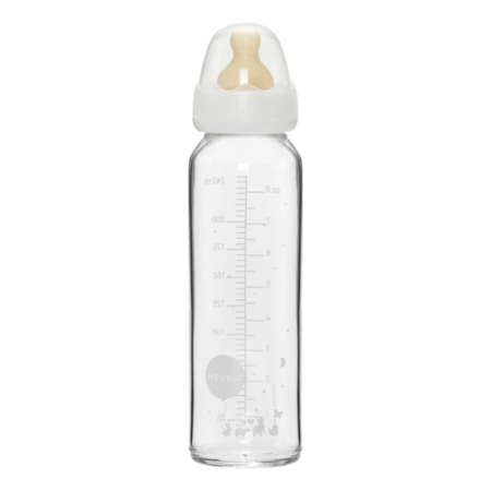 Hevea® Standard Neck Baby Glass bottle 240 ml (3-24M)