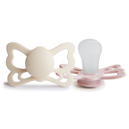 Picture of Frigg® Anatomical Silicone Pacifiers Butterfly Cream/Blush