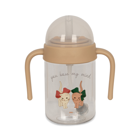 Picture of Konges Sløjd® Baby Bottle With Handle Bow Kitty 330ml