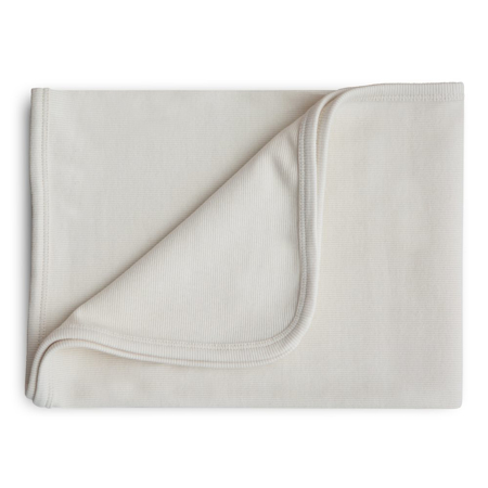 Picture of Mushie® Ribbed Baby Blanket - Ivory