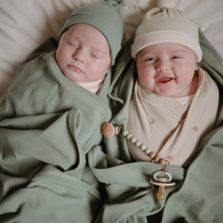 Mushie® Ribbed Baby Blanket - Roman Green