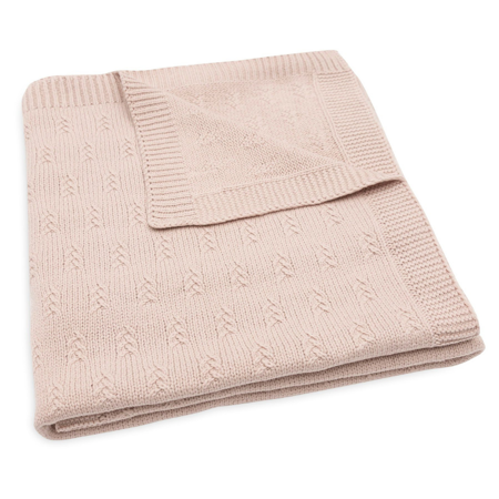 Picture of Jollein® Crib Blanket Grain Knit Wild Rose 100x150