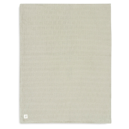 Picture of Jollein® Crib Blanket Grain Knit Olive Green/Velvet 100x150