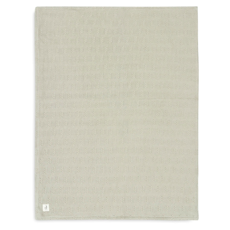 Picture of Jollein® Crib Blanket Grain Knit Olive Green/Velvet 75x100