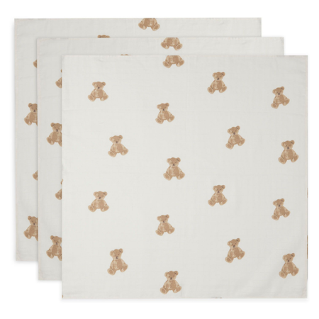 Picture of Jollein® Muslin multi cloth small 70x70cm Teddy Bear (3pack)
