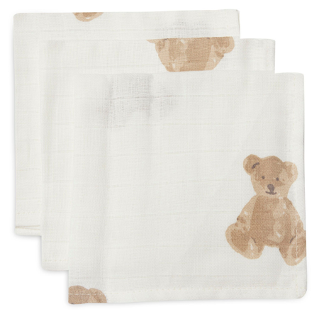 Picture of Jollein® Mouth cloth hydrophilic Teddy Bear 31x31 3pcs