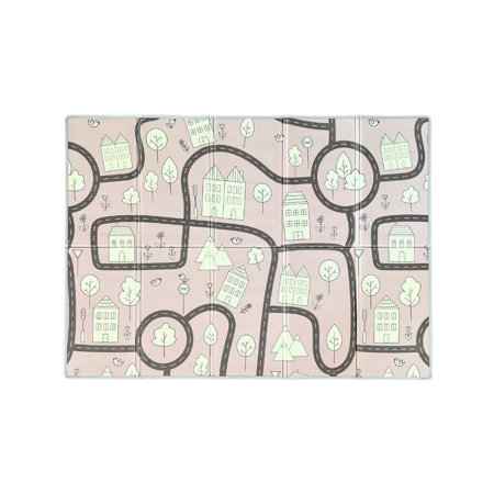 Picture of Evibell® Foldable Play Mat 150x190 Dots/City Pink