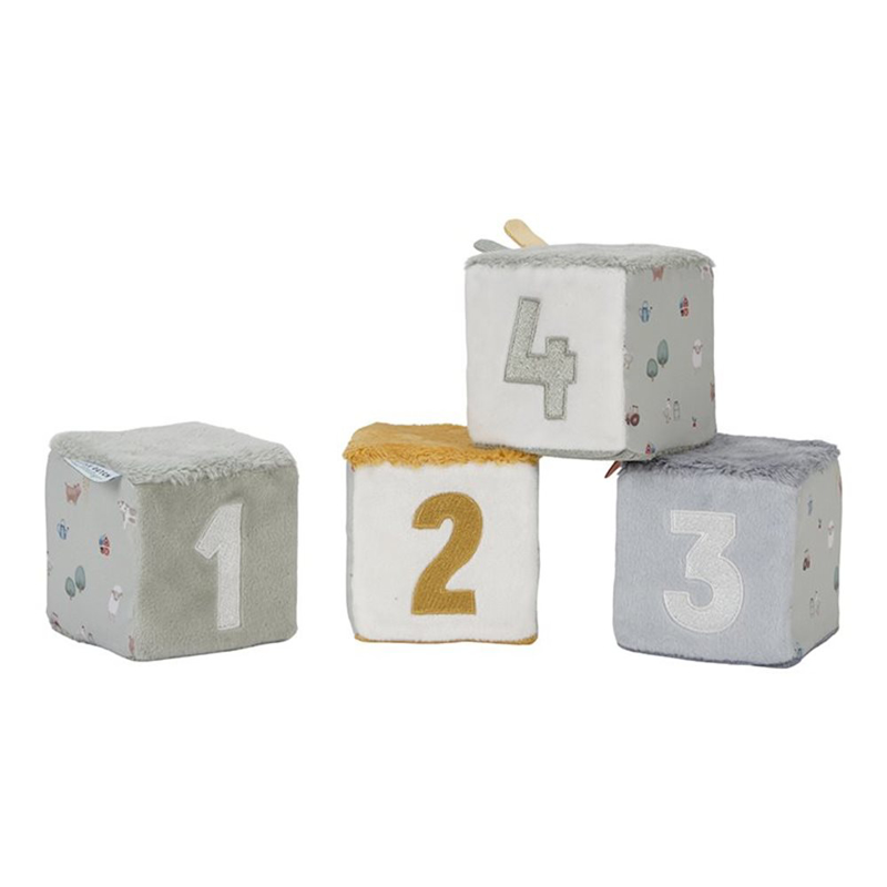 Picture of Little Dutch® Set of soft cubes Little Farm