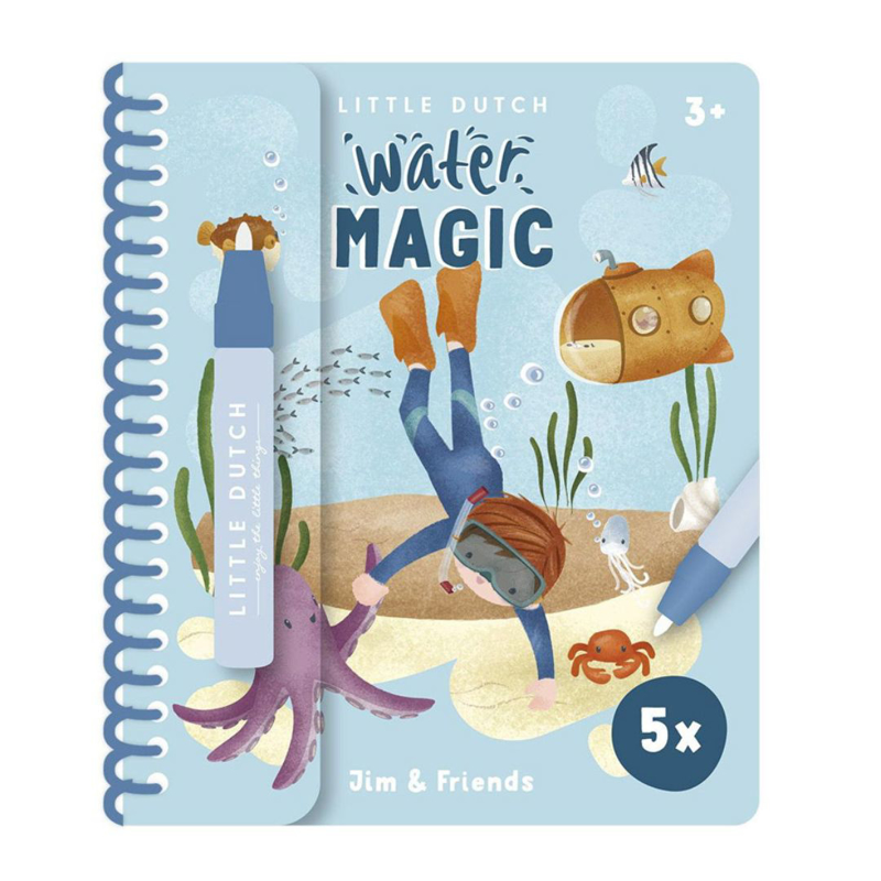 Picture of Little Dutch® Water magic book Jim & Friends