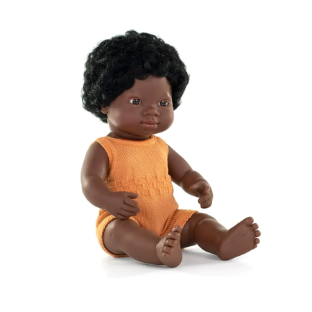 Miniland® Baby doll African Boy 38cm Colourful