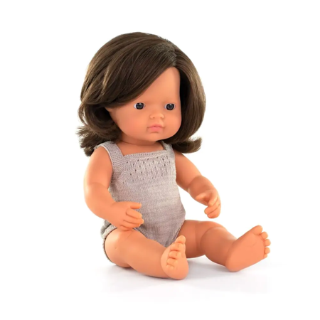 Picture of Miniland® Baby doll Brunette Girl 38cm